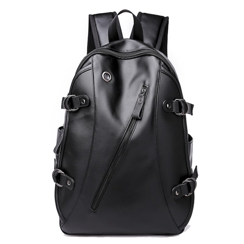 Chuwanglin leather backpack men's usb Charging backpacks school bags casual Laptop backpack trend men bag A9121: Default Title