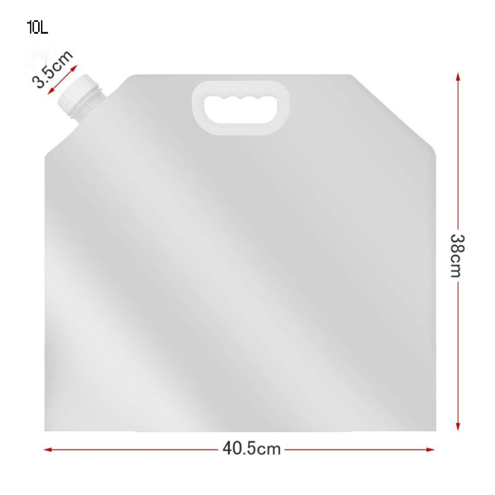 5L/10L Portable Water Storage Lifting Bag Hiking Outdoor Camping Picnic Survival Barbecue Folding Water Bag White And Blue