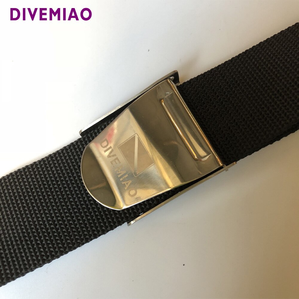 Dykbälte 5cm färgglatt bandbälte med spänne för dykare fridykning spjutfiskeutrustning svart divemiao