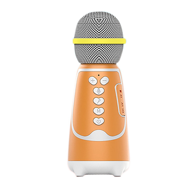 Bluetooth-funkmikrofon, tragbares handmikrofon für karaoke, live-partys und gesang auf mobiltelefonen: Orange