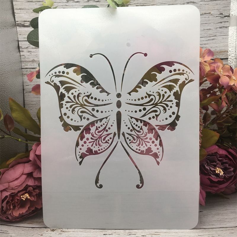 12 Stks/partij A4 Mandala Dieren Diy Muur Gelaagdheid Stencils Schilderij Plakboek Kleuring Embossing Album Decoratieve Template