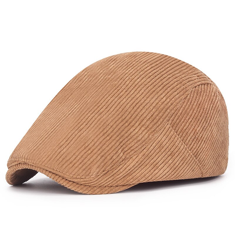 Newsboy Cap Men's Casual Cotton Corduroy Hat Women's Newsboy Caps Flat Ivy Hat Golf Driving Cabbies Beret: Auburn