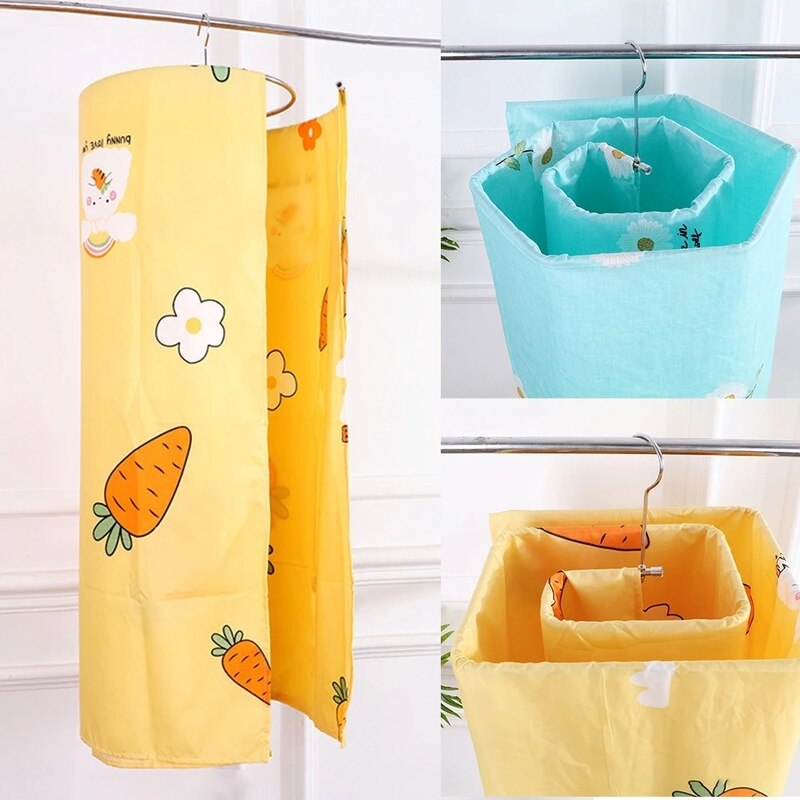 Stainless Steel Blanket Hanger Round Drying Rack Spiral Quilt Sheets Hanger Rotating Rack Clips Save Space Indoor Outdoor Hanger
