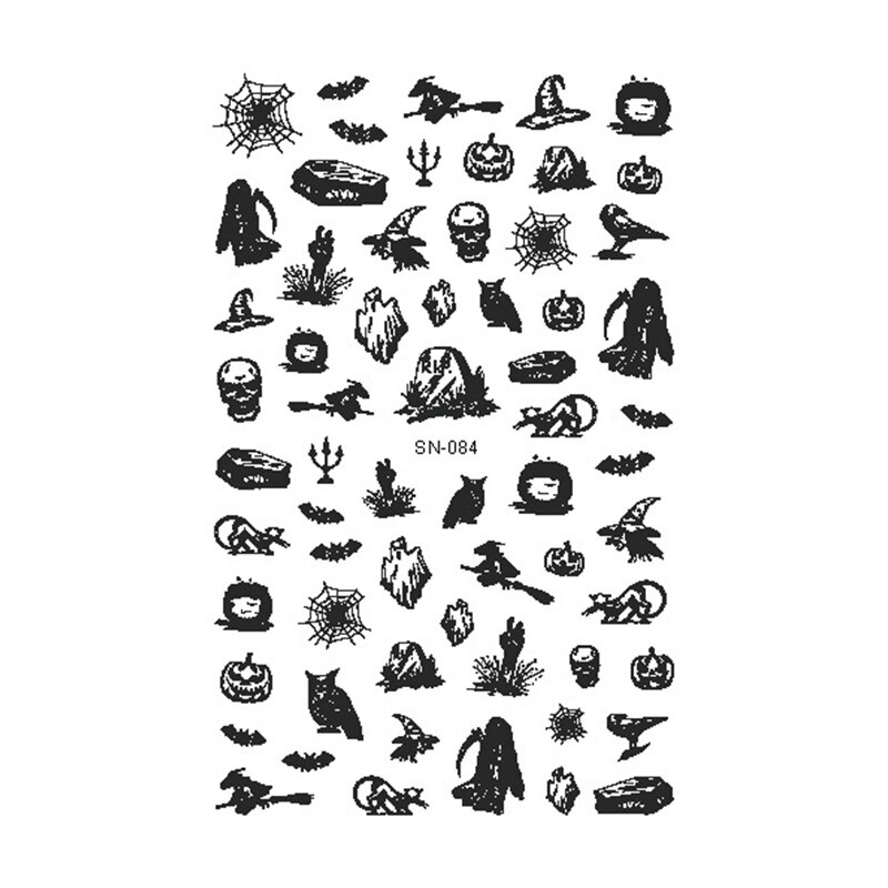 Luminoso Halloween Unghie Artistiche etichetta Zucca ragno per L'autoadesivo Del Chiodo 3D Consigli Decorazioni manicure Consigli