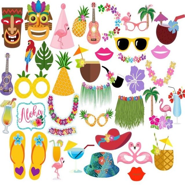 Hawaii Strand Mexiko Party Aha Foto Verkaufsstand Requisiten für Flamingos/Bachelorette Party Photobooth Hochzeit Dekoration Party Lieferungen