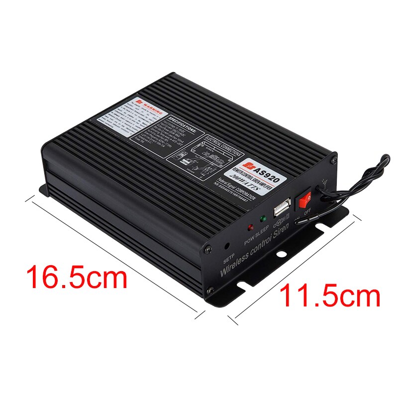 Super Loud Klaxon Police Horn 200W Pa Black Speaker Megaphone Electronic Speaker System 12v for Car Horn Police Siren