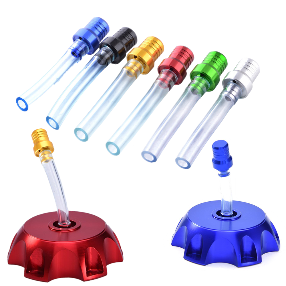 Universal Motorcycle Gas Petrol Fuel Cap 2 Way Valves Vent Breather Hoses Tubes For Motocross ATV Quad Dirt Pit Bike