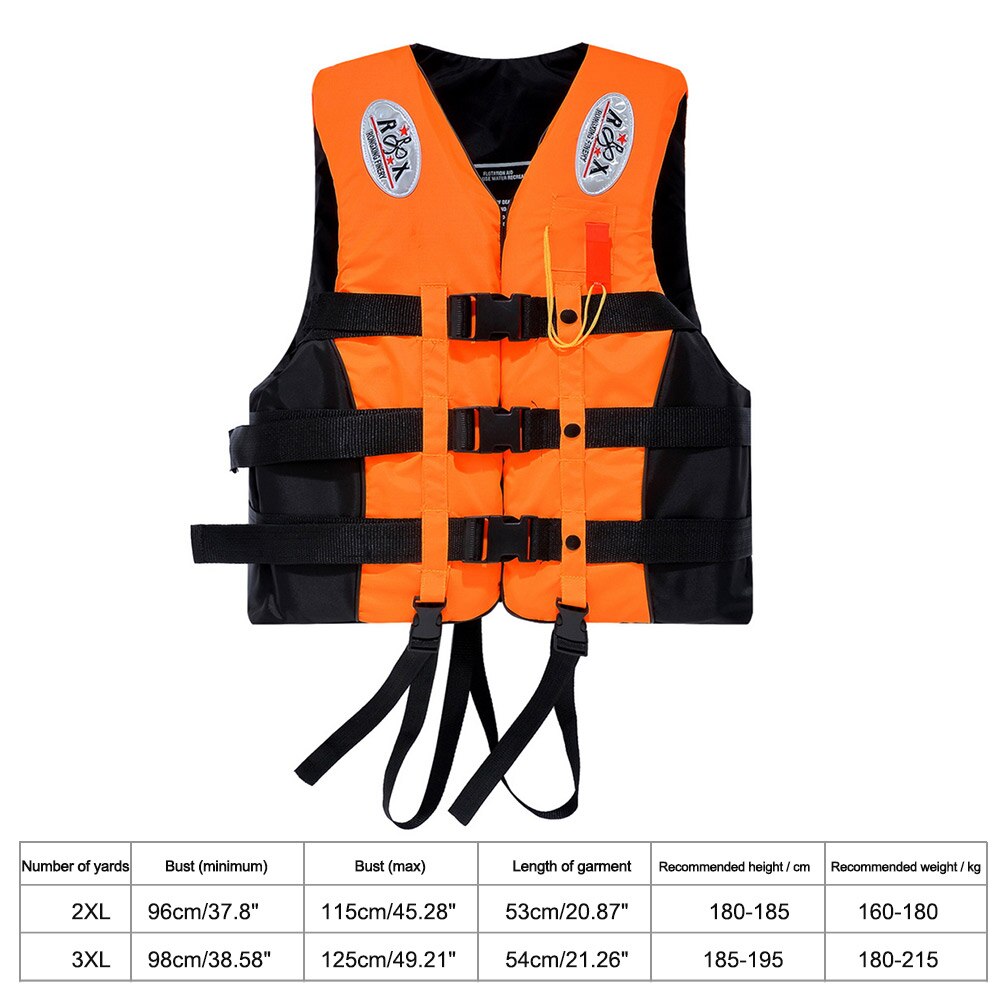 Universal Outdoor Schwimmen Bootfahren Skifahren Fahren Weste Überleben Anzug Polyester Leben Jacke für Erwachsene Kinder mit Rohr S -XXXL