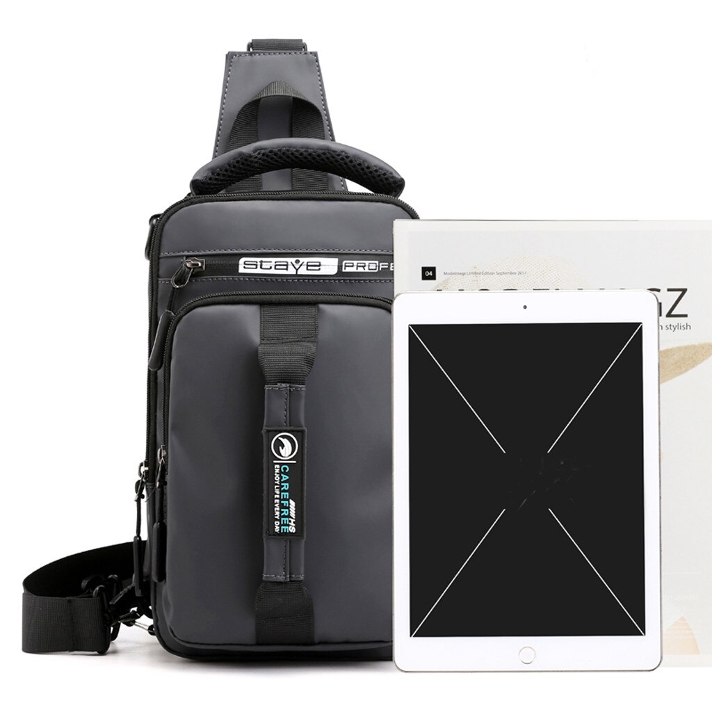 40 # dos homens de Moda Ao Ar Livre Oxford Mochila USB Versátil Bolsa de Ombro Sacos Do Mensageiro Saco Peito Mochila Mujer рюкзак