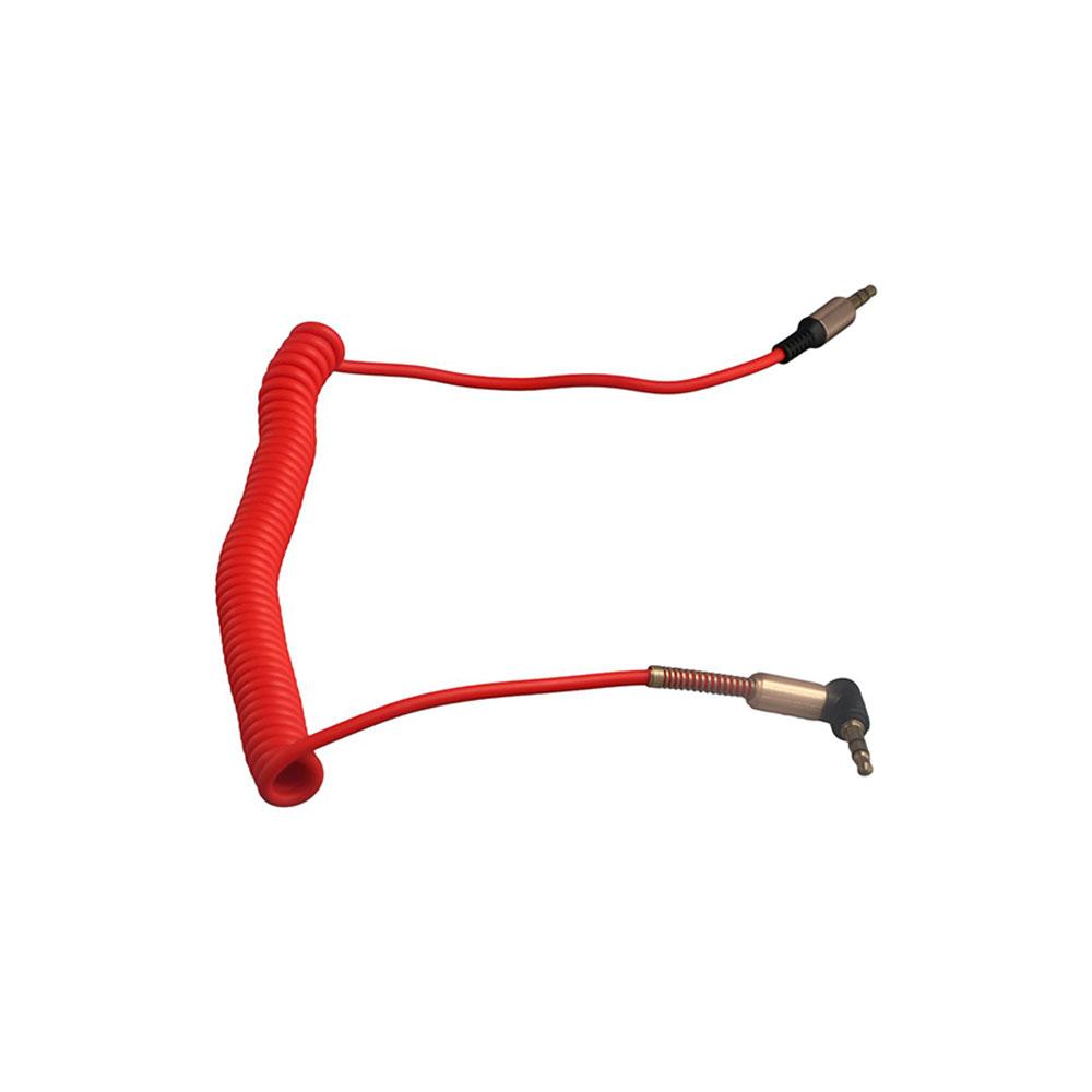 Jackkabel hane till hane stereo 3.5 mm to 3.5mm -kontakt guldpläterad kontakt fjäderkabel ljudkabel aux-kabel bil aux-kabel ljudtråd