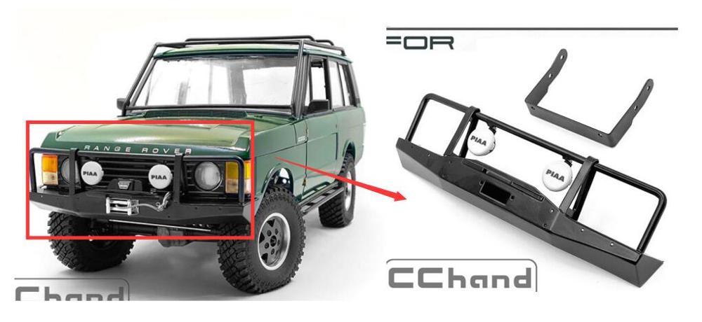 Wielen/grille/spiegel/bumper/voorbumper 1/10 schaal rc speelgoed vrachtwagen rover arrangement 4wd optionele onderdelen