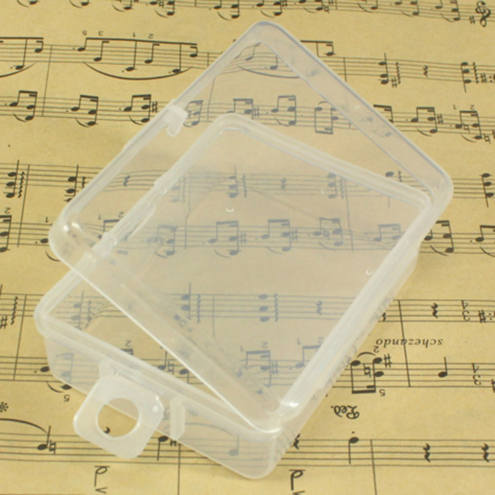 1Pc Practical Clear Plastic Transparent Storage Box Debris Collect Container Case With Lid Hanging Hole Portable Storage Box