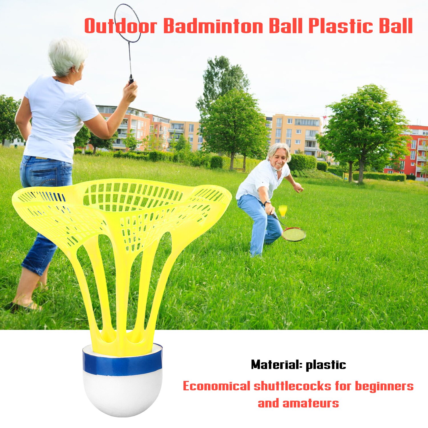 3 stk/pakke udendørs badminton airshuttle plastik nylonbold til træning 3 stk fjer fjerfugl birdies modstand mod vind