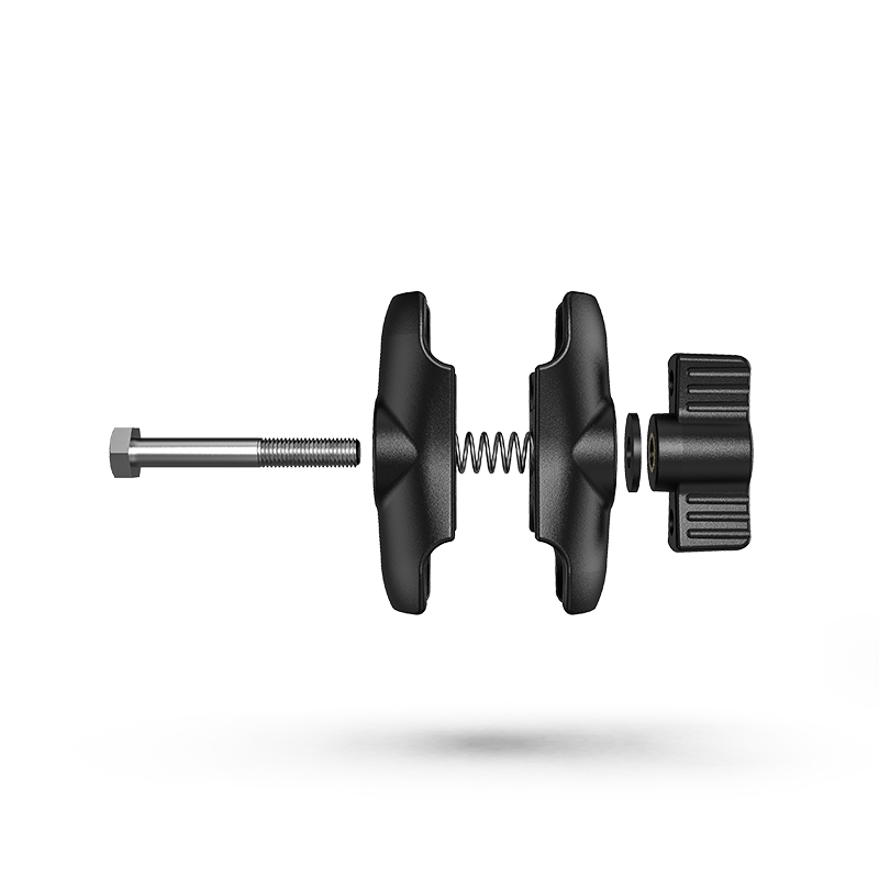 Brazo de doble enchufe de aleación de aluminio para abrazadera de montaje de soporte de cabeza de bola de 25mm/1 pulgada para brazo de extensión de cámara de motocicleta y bicicleta