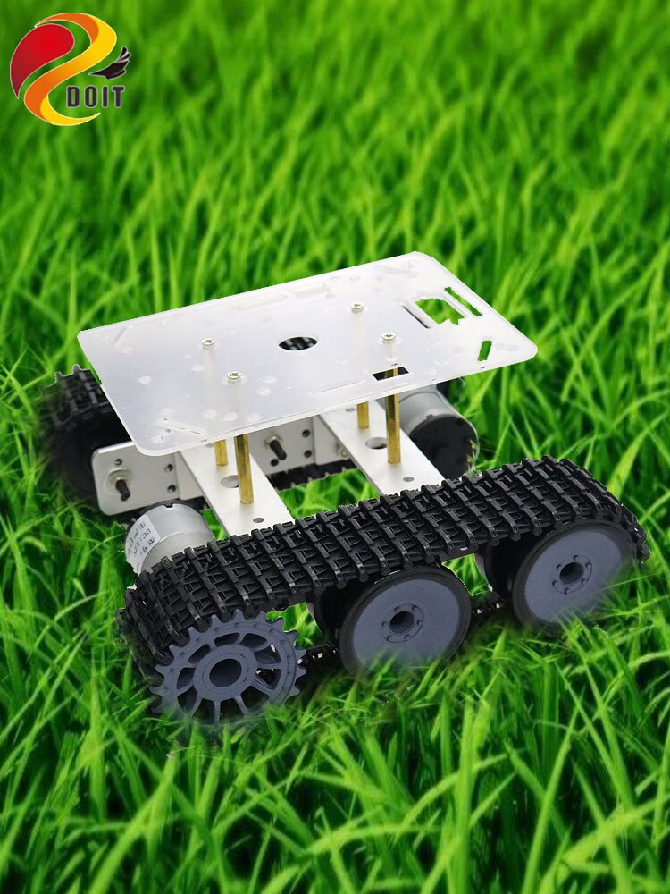 Diy Metalen Tank Chassis Mini TP100 Smart Crawler Robot Platform Hoge Koppel Motor Met Encoder Gratis Acryl Panel Voor Arduino/Uno