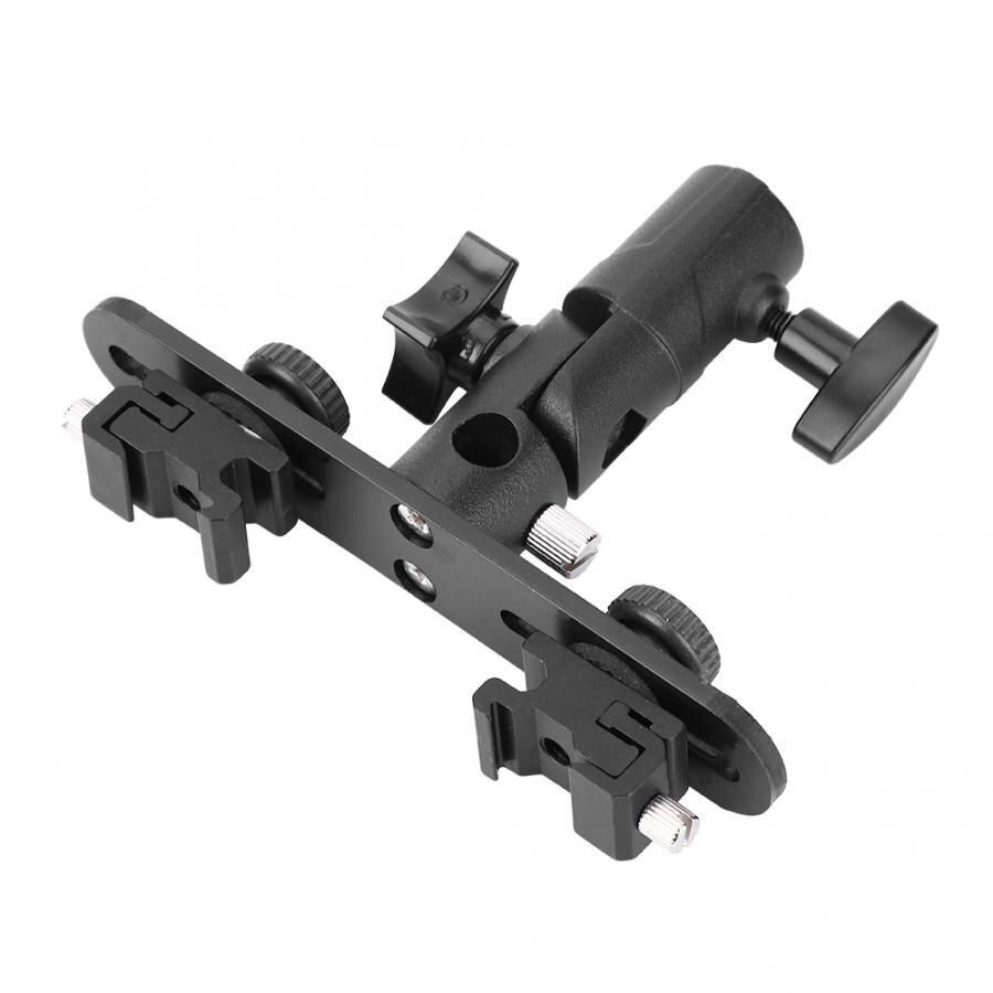 Dual Shoes Flash Lamp Mount Holder Bracket For Camera Video Camcorder