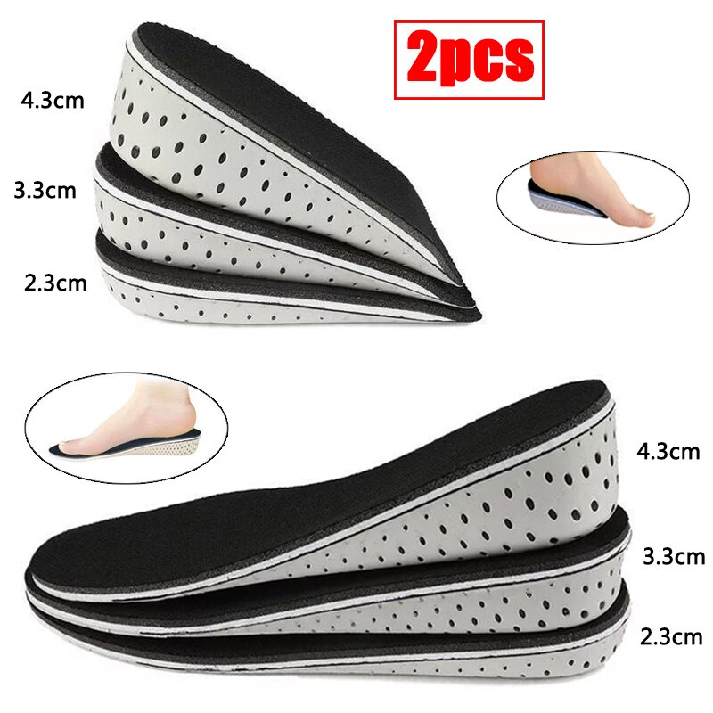 Semelles en coton à mémoire de forme unisexe pour femmes et hommes, 2.3 ~ 4.3cm, semelles complètes ou semi-montantes, coussin, directe, 2 pièces