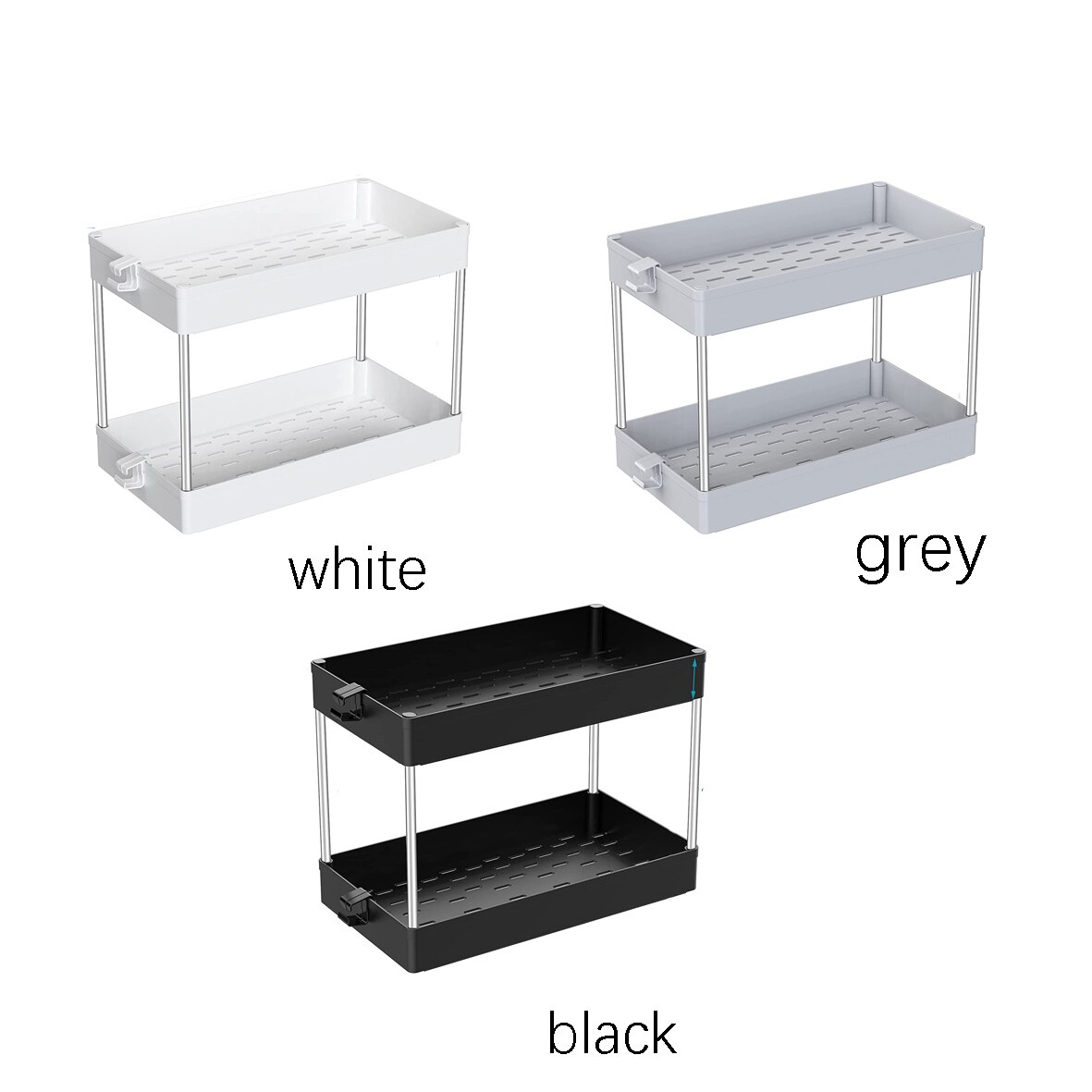 Under Sink Organizer Under Bathroom Sink Storage 2 Tier Organizer Bath Collection Baskets Multi-purpose Under Sink Storage