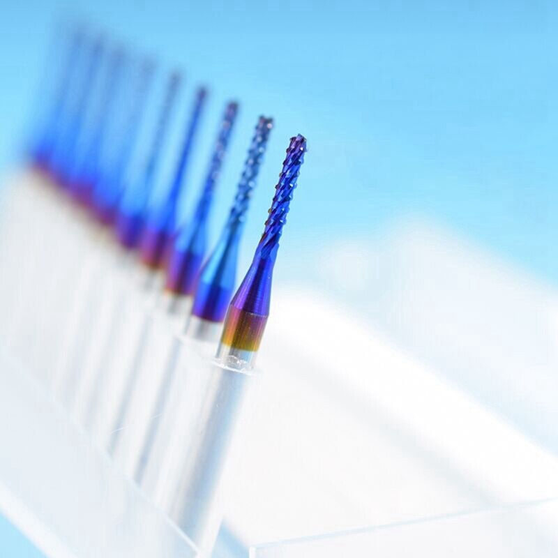 10Pcs 1.2Mm Spiral End Milling Cutter Cnc Router Bit & 5Pcs Cnc Milling Engraving Machine Pressing Plate Clamp Fixture