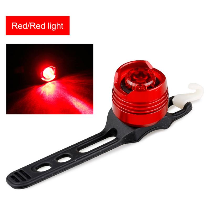 Waterproof Bicycle Tail Light LED Mountain Bike Rear Light Outdoor Cycling Gem Safety Warning Light Powered By 2032 Batteries: A02-Red