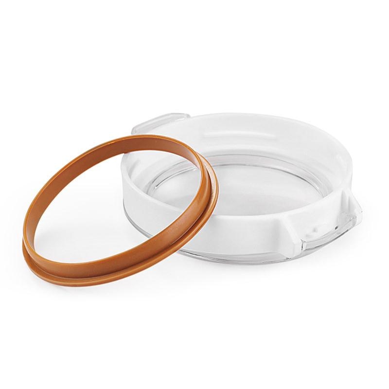 1500ML Glass Storage Tank Airtight Storage Jar Sealed Tea Canister Multifunctional Storage Jar(White)