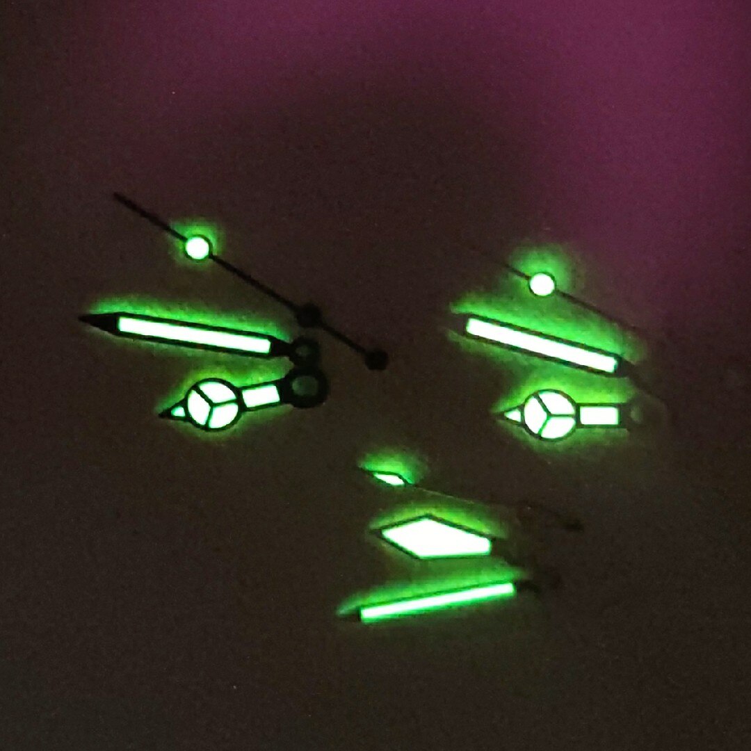 Retro Black Watch Hands NH35 Wacth Hands C3 Green Luminous Watch Pointer for NH35 Watch Movement Luminous Watch Hands Needle