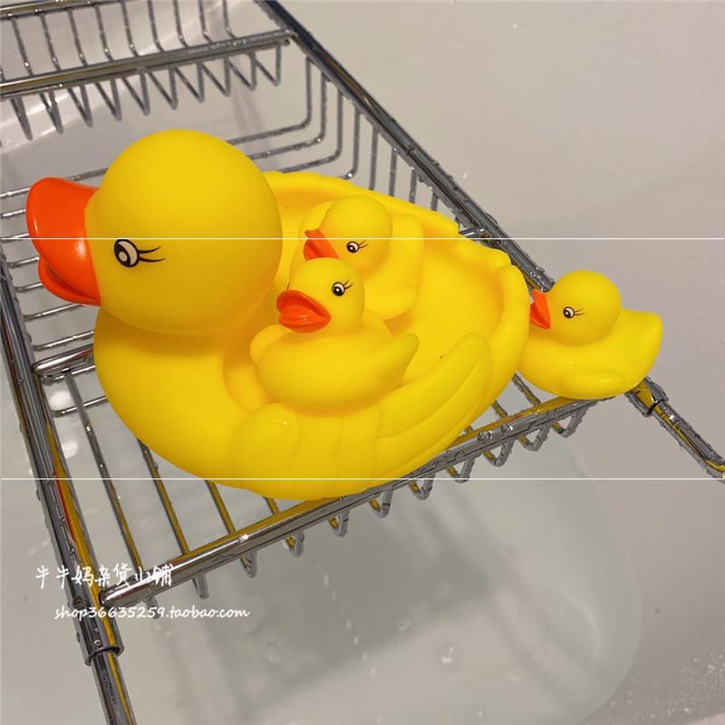 Klein Dier Spelen Met Water Geperst Genoemd Waternevel Speelgoed Kinderen Baby Milieuvriendelijke Dier Vinyl Cartoon Vin: Duck Mother and Duckling Set