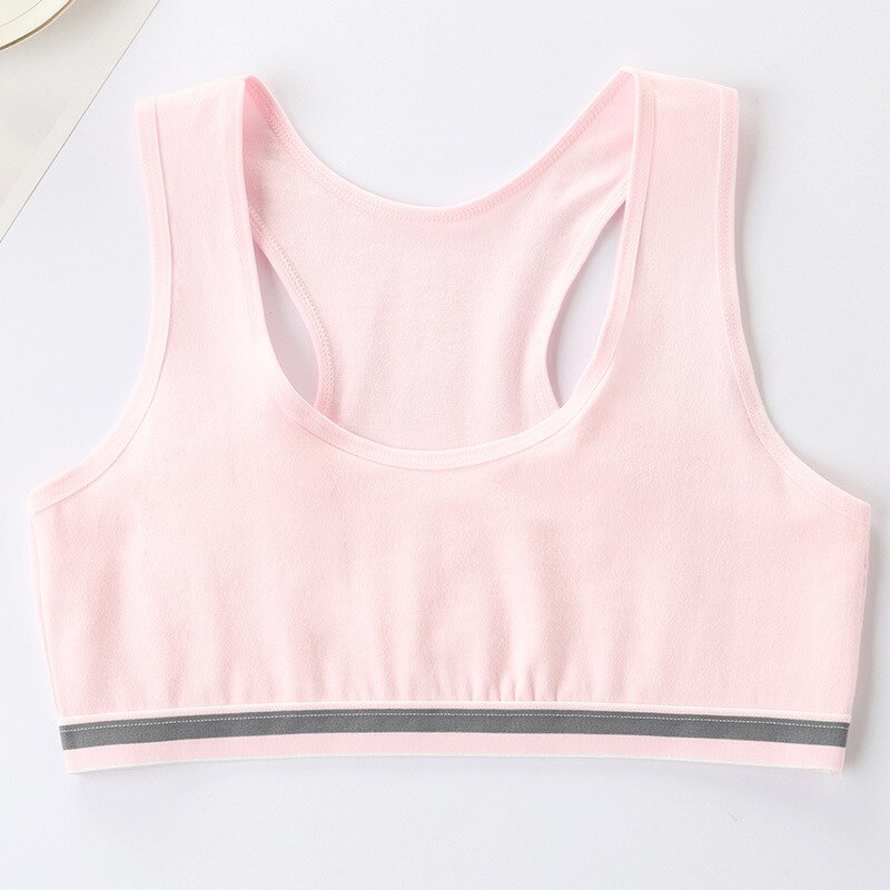 Bra for Girls 12 years Underwear Tops for Teens XS Lingerie Children Sport Training Bras Tank Kids Undies Undercloth 7-14T: Pink