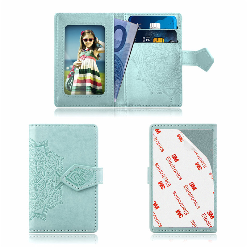 praktisch Zurück Karten Halfter Brieftasche Kredit Ich würde Karte Tasche 3M Klebstoff Aufkleber Für iPhone Samsung Xiaomi Huawei Telefon beutel: Minze