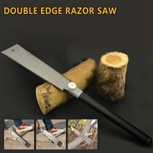 Double Edge Hand Saw Razor Saw Japanese Style Pull Saw 14 TPI /9 TPI Teeth Saw Blade Pruning Saw For Tenon Carpenter Woodworking