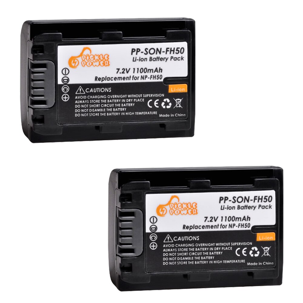 2Pcs NP-FH50 NP-FH30 Batterij En Lader Voor Sony HX1 HX100 HX200 A230 A290 A330 A390 CX100E CX500E CX520E HC9E SR11E Sr TG3 TG5 TG7: 2 Battery
