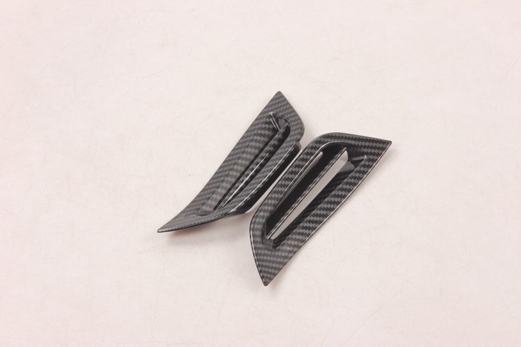 Toepasselijk Voor Ford Quanshun/Transit-Abs Black Carbon Fiber Grain Front Upper Luchtuitlaat Trim