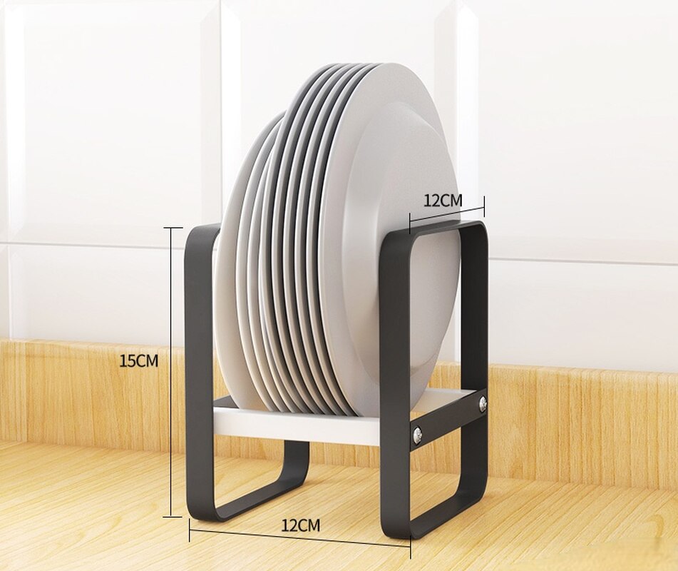 Kitchen Cabinet Storage Shelves Plates Dishes Chopping Board Storage Rack Bowl Cup Holder Multifunction Closet Organize JU31907: S