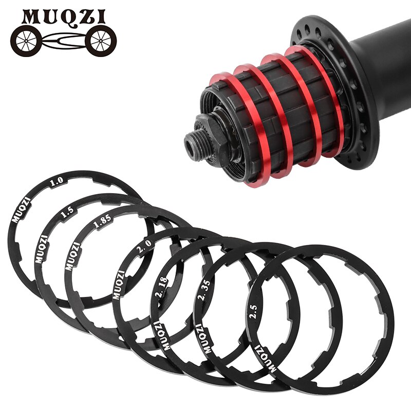 MUQZI-arandela de buje de bicicleta de montaña, 1mm, 1,5mm, 1,85mm, 2mm, 2,18mm, 2,35mm, 2,5mm, junta para 7 8 9 10 11 12 velocidades, espaciador de volante de Cassette