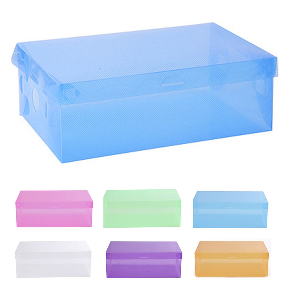 Candy Kleur Clear Plastic Schoenendoos Dame Stapelbaar Schoenen Opbergdoos Lade Unit