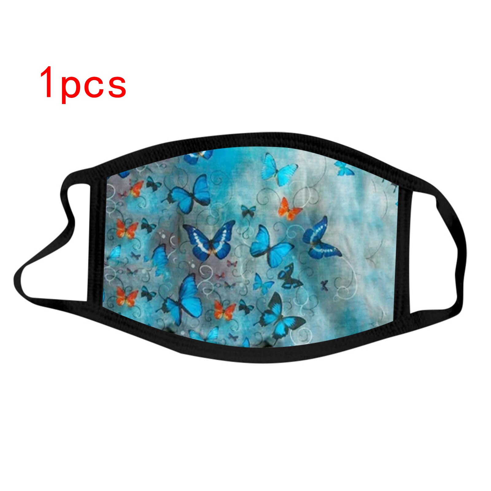 1/5 Uds de Fasemask adultos 1-5 uds Tie Dye máscaras de estampado de cruces tejido Reusable de Color de contraste Mascarillas Bandana: C