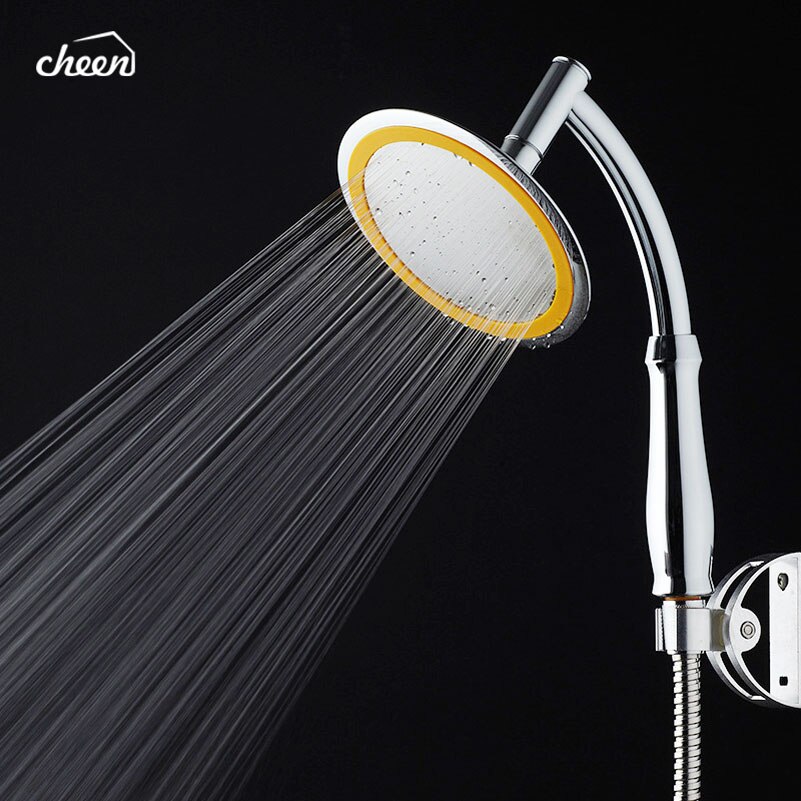 Cheen 6" Inch Stainless Steel Ultra-thin Shower Head Bathroom Shower Sprayers Top Rainfall Shower Head Water Saving Shower Heads