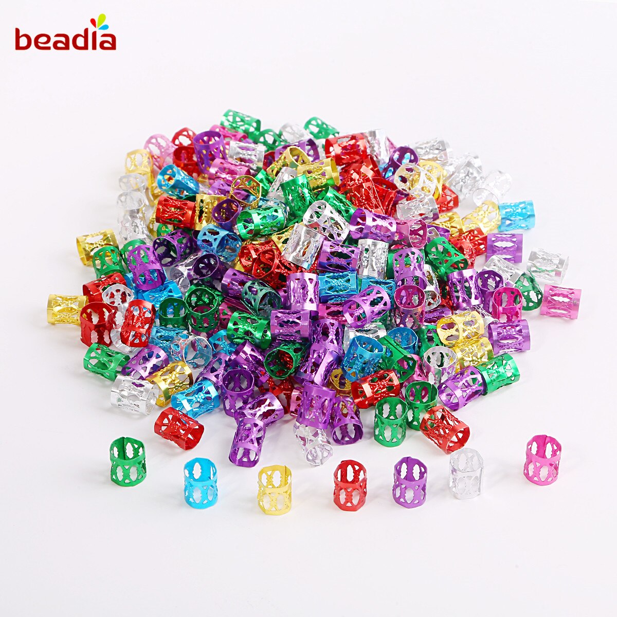 50/100 Pcs Verschillende Vorm Kralen Verstelbare Haar Vlechten Dreadlock Kralen Braid Ringen Manchet Clips Buizen Sieraden Bevindingen