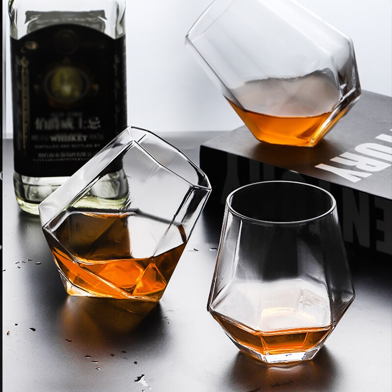 Creatieve Whisky Glazen Wijn Borrelglas Beer Cup Transparante Vodka Wijn Glas Whisky Bedekt Sap Drink Cup Bar Tool