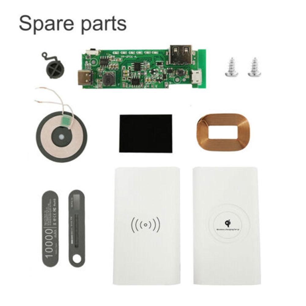 DIY Power Bank Wireless Charger For Phones Dual USB Kit Bank Battery Case External Power