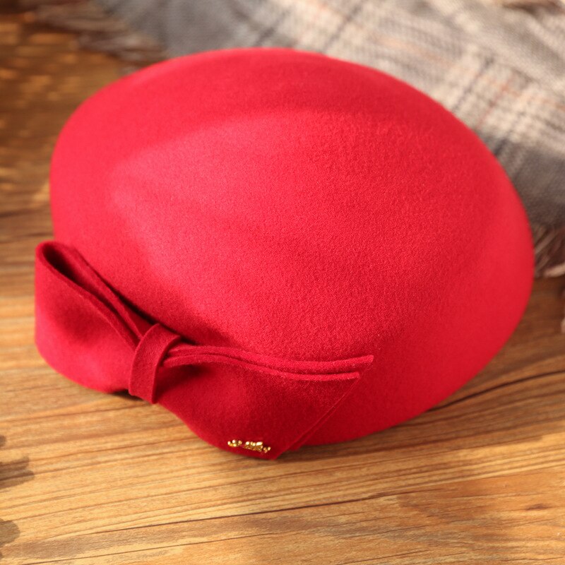 Dame lille størrelse stewardesse hat smart malerhat fest fedora kasket damer 100%  australien uldfilt baret 52-55cm 55-57cm
