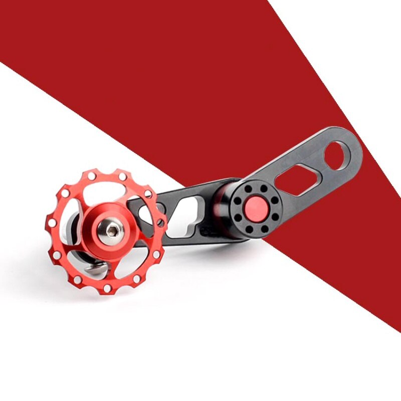 Aluminium Alloy Cycling Single Speed Chain 120x54mm Tensioner MTB Bicycle Chain Replacement Prevent Chain Falling Off