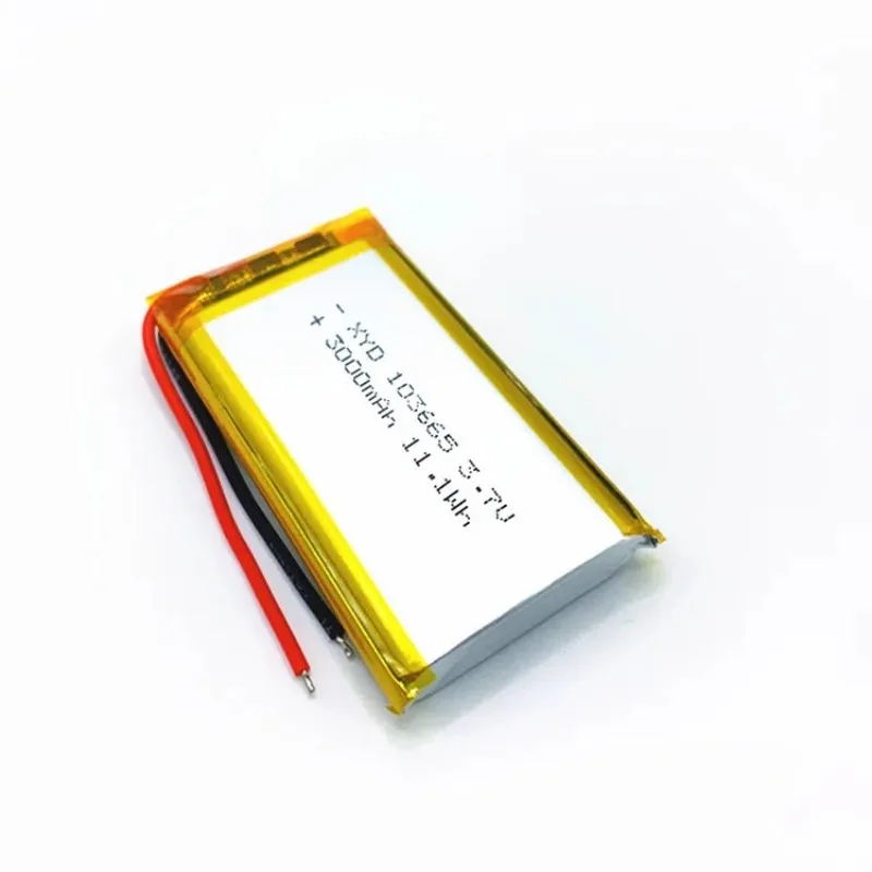 103665 / 103565 3,7 V 3000 mAh Polymer-Lithium-Akku für Hochgeräte, Werkzeuge, LED-Leuchten, Fahrrekorder, Powerbank