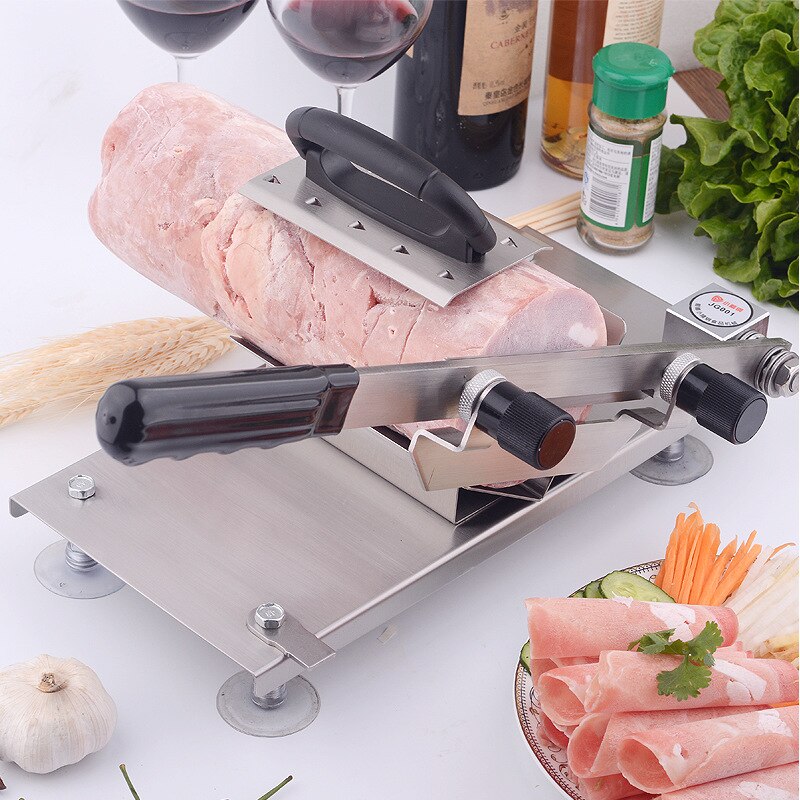 Lamb Roll Slicer Household Manual Stainless Steel Frozen Meat Cutting Machine Fat Cattle Machine Pot Meat Cutting Machine