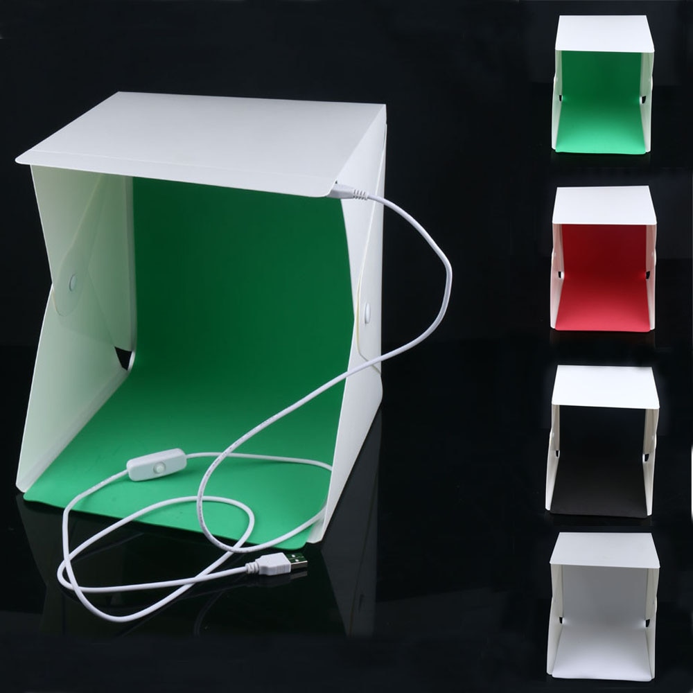 Light Box Tent/Fotografie Studio Light Box/Licht Tent kit in een doos/Mini Fotostudio voor fotografie 23*24 cm Wit, Bl