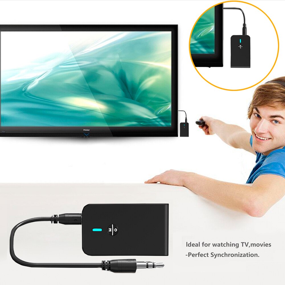 Couleurs classiques Bluetooth 5.0 Audio récepteur émetteur Simple endurant TV PC voiture haut-parleur 3.5mm musique adaptateur