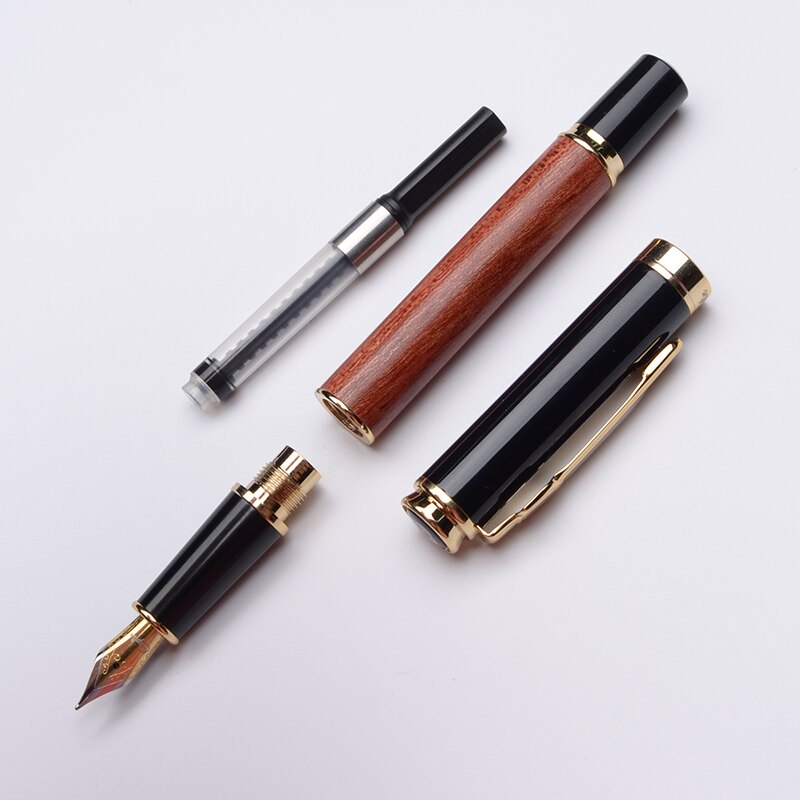 2 Stuks Jinhao 82 Resin Vulpen Iridium Extra Fijn &Fijne Penpunt met Converter, Doorzichtig Paars met Gouden Clip Schrijfpen Set