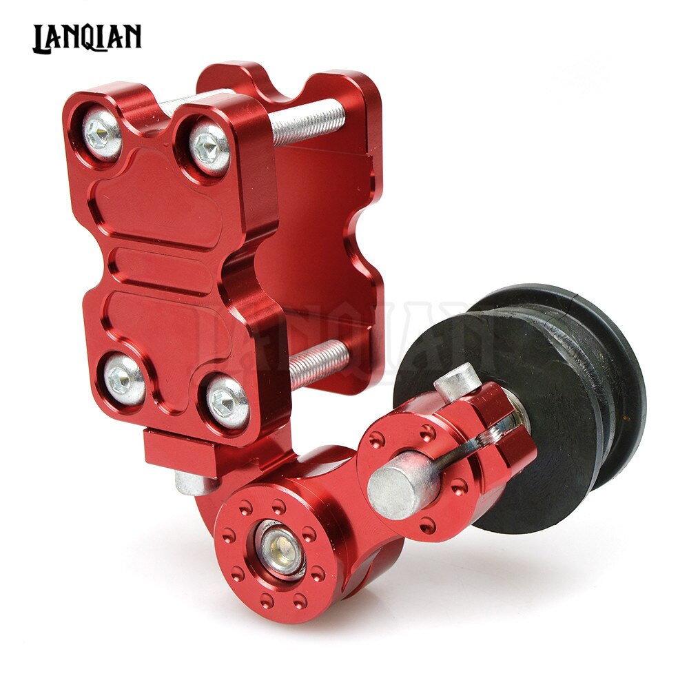 Adjustable Aluminum Chain Tensioner Bolt On Roller Motorcycle Chopper For Kawasaki NINJA 250 300 250R Z250 Z300 KX250 KX125 KX65: Red