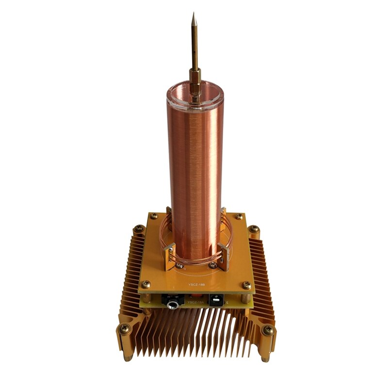 Muzyczny transformator tesli łuk plazmowy głośnik transmisja bezprzewodowa eksperyment zabawka na ambona Model złota wtyczka amerykańska