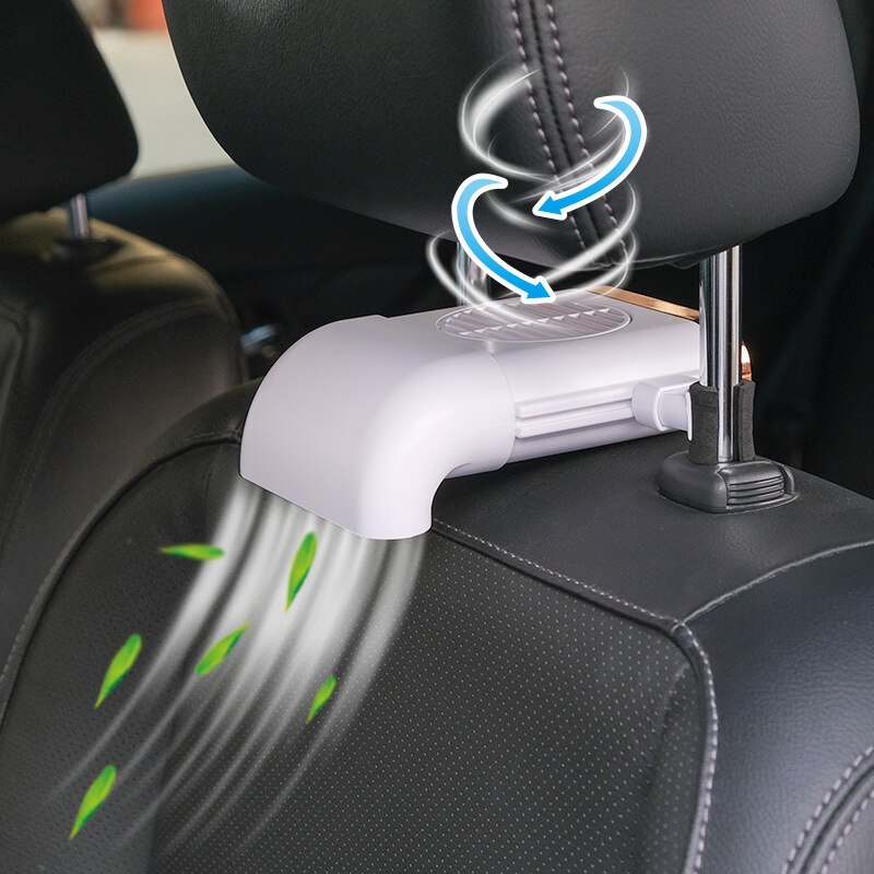 Mini bilfläkt för baksäte bärbar usb justerbar elektrisk fläkt 3 hastighet vind fällbar automatisk bilstol rygg kylfläkt